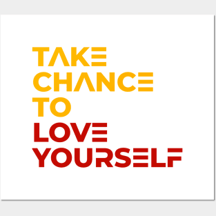 Take Chance to love yourself _80s, back to the future, retro design old-school Posters and Art
